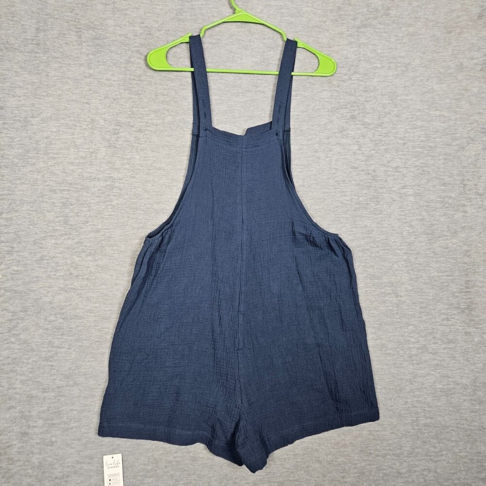 Cupshe Teal Blue Square Neck Wide Leg Romper Sleeveless Cotton Size M NEW - Picture 6 of 8